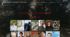 Desktop Screenshot of lakefieldliteraryfestival.com