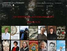 Tablet Screenshot of lakefieldliteraryfestival.com
